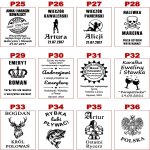 Lista projektów graweru 3/3 na Karafce z Grawerem do Whisky i Nalewek