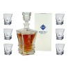 Karafka Bohemia ROCKY + 6 szklanek do whisky + GRAWER