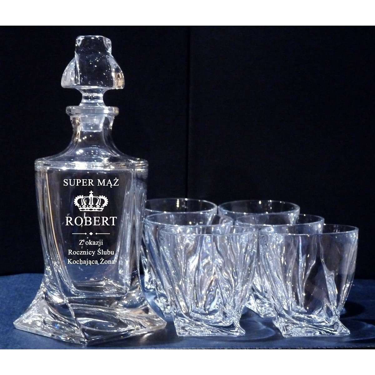 Zestaw do Whisky z Grawerem dla Męża - personalizowany prezent