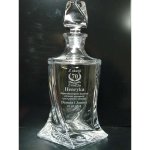 Karafka z grawerem jako prezent z okazji urodzin - element kryształowego Zestawu do whisky QUADRO