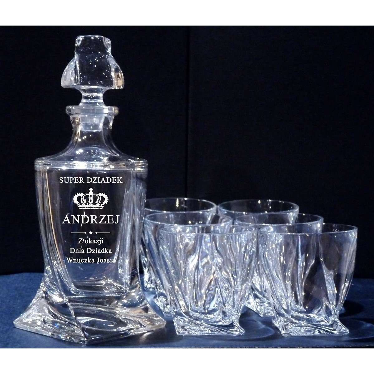 Zestaw do Whisky z Grawerem dla Dziadka – elegancki prezent z personalizacją