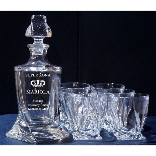 Zestaw do Whisky z Grawerem dla Żony - prezent z personalizacją