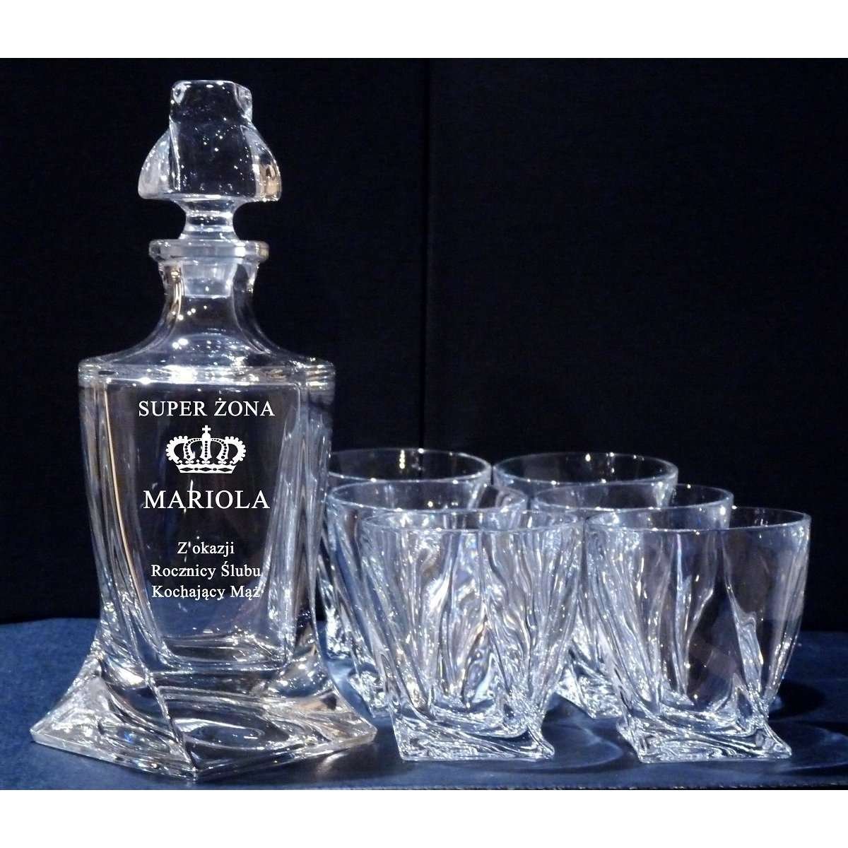 Zestaw do Whisky z Grawerem dla Żony - prezent z personalizacją