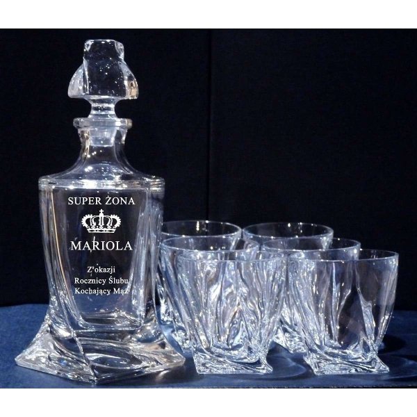 Zestaw do Whisky z Grawerem dla Żony - prezent z personalizacją