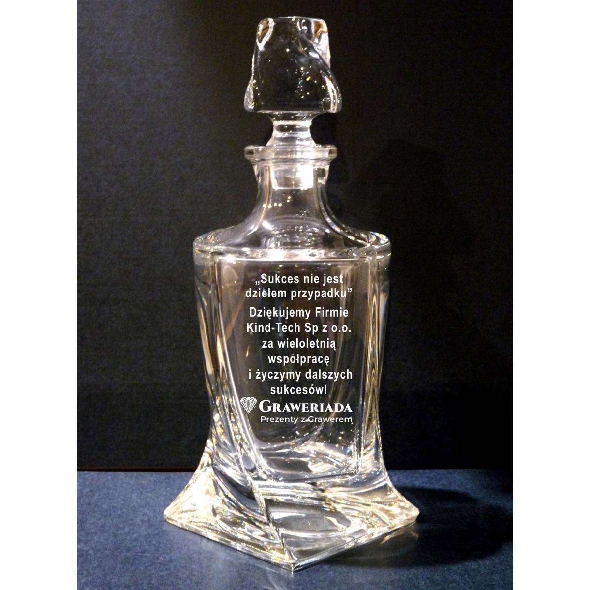 Karafka z Grawerem i Logo dla Firmy – Kryształowa do Whisky