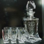 Kryształowy Zestaw do Nalewek z Grawerem dla Żony - Prezent z dedykacją
