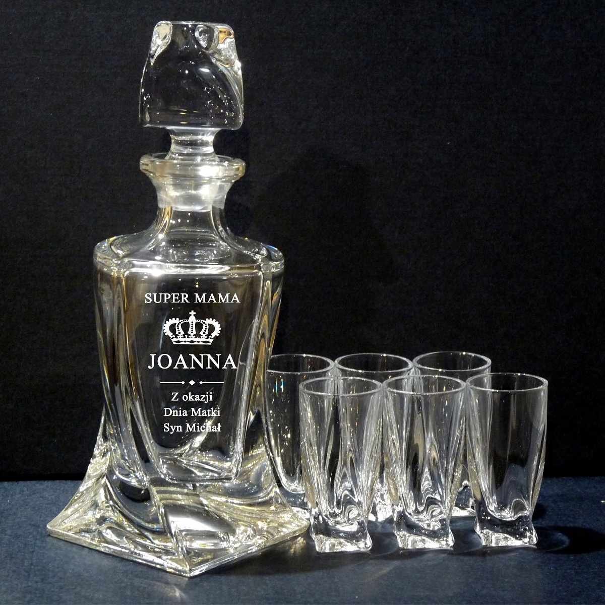 Zestaw do Nalewek z Grawerem dla Mamy – Kryształowy