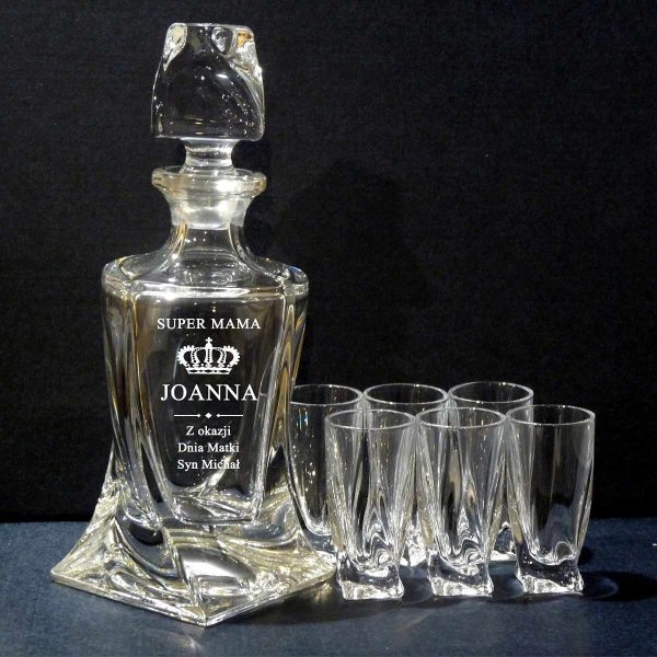 Zestaw do Nalewek z Grawerem dla Mamy – Kryształowy
