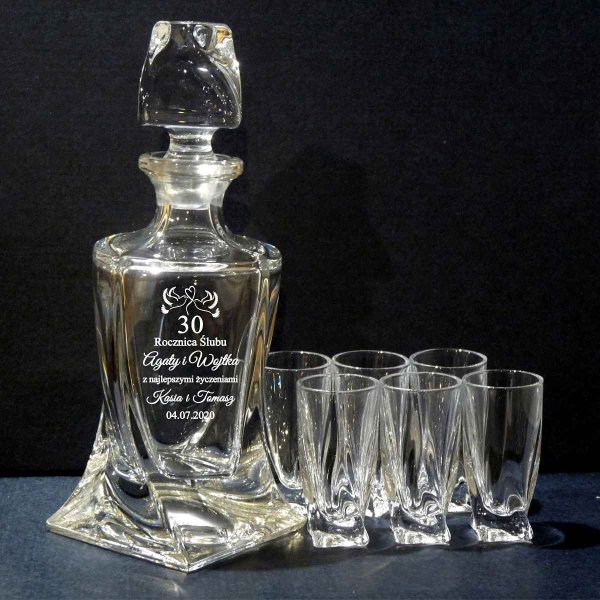 Zestaw do Nalewek z Grawerem dla Pary – Kryształowy