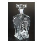 Zestaw do Whisky z Grawerem – Karafka Łamana 750 ml i 6 Szklanek - prezent na imieniny, rocznicę i jubileusz