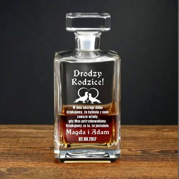 Karafka z Grawerem do Whisky, Brandy i Bourbona