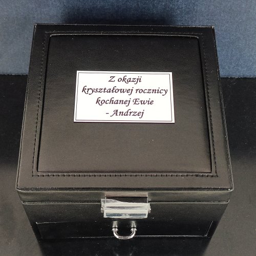 Szkatułka na Biżuterię z Grawerem – Personalizowany Prezent na rocznicę, Walentynki, Dzień Kobiet lub Dzień Matki