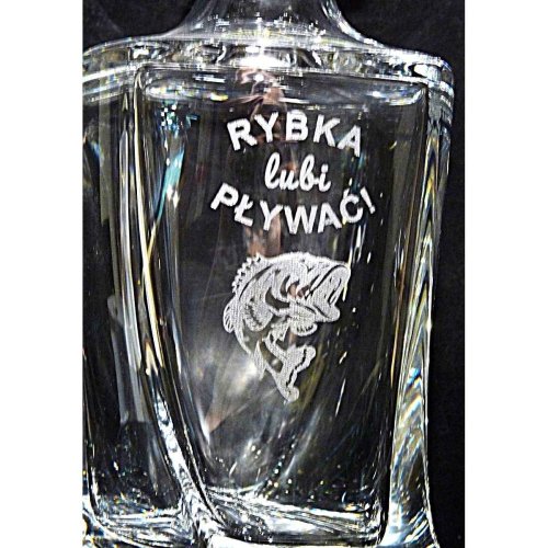 Zestaw do Whisky z Grawerem dla Wędkarza - prezent na emeryturę, wieczór kawalerski lub Święta
