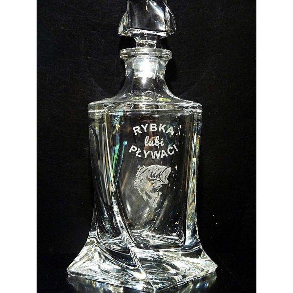 Zestaw do Whisky z Grawerem dla Wędkarza - prezent na urodziny, Dzień Ojca, jubileusz lub rocznicę