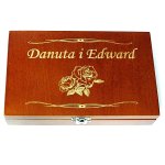 Zestaw do Kart i Kości z Grawerem - prezent dla pary, rodziców lub taty