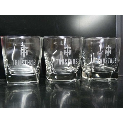 Szklanki z Grawerem Logo do Whisky i Drinków - Komplet 24 szt.