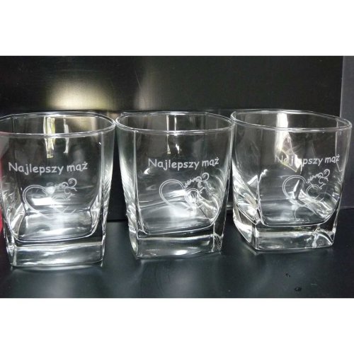 Szklanki z Grawerem Logo do Whisky i Drinków - Komplet 24 szt.