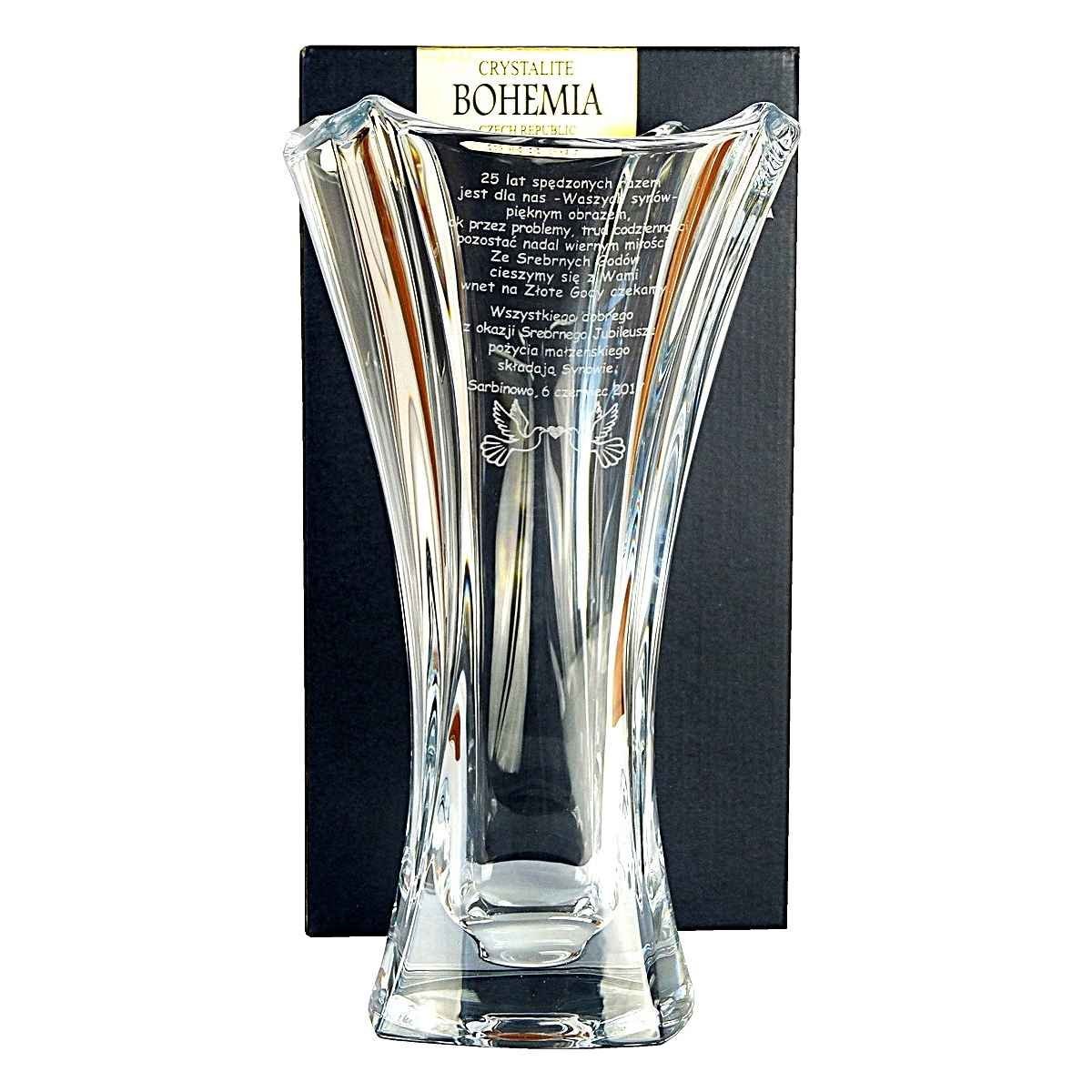Wazon z Grawerem dla Pary – Kryształowy Colosseum 30 cm