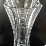 Wazon kryształowy Colosseum 30 cm - personalizowany grawer na urodziny