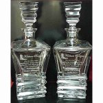 Kryształowa karafka ROCKY do whisky i nalewek - 2 przykłady graweru na podziękowanie dla rodziców