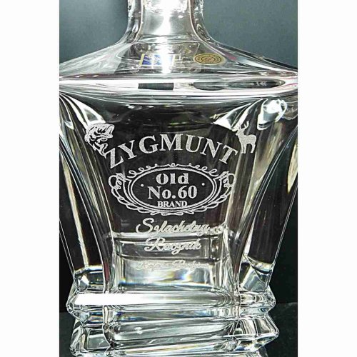 Kryształowa karafka ROCKY do whisky i nalewek – grawer na urodziny