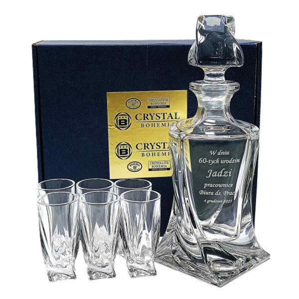 Zestaw do Nalewek z Grawerem QUADRO