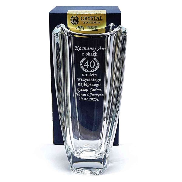 Wazon z Grawerem Kryształowy COLOSSEUM 25 cm