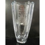 Wazon kryształowy z grawerem COLOSSEUM 25 cm z grawerunkiem na rocznicę ślubu