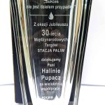 Wazon kryształowy z grawerem OKINAWA 25 cm - personalizacja na jubileusz firmy