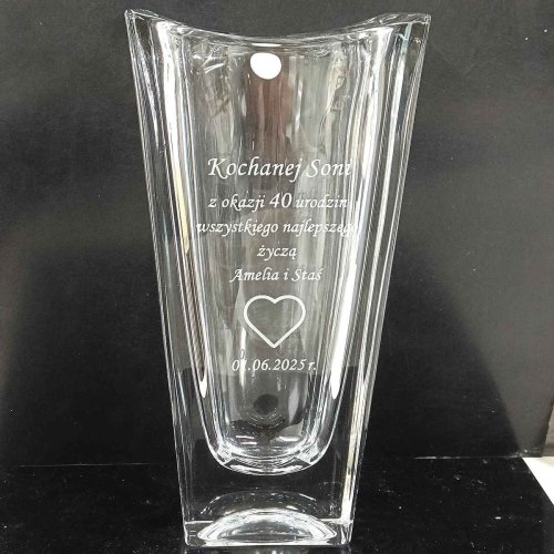 Wazon Okinawa 25 cm z grawerem na urodziny