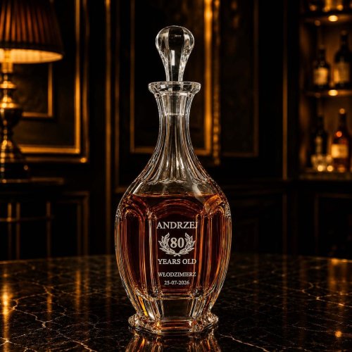 Karafka Kryształowa do Whisky z Grawerem SAFARI z personalizacją