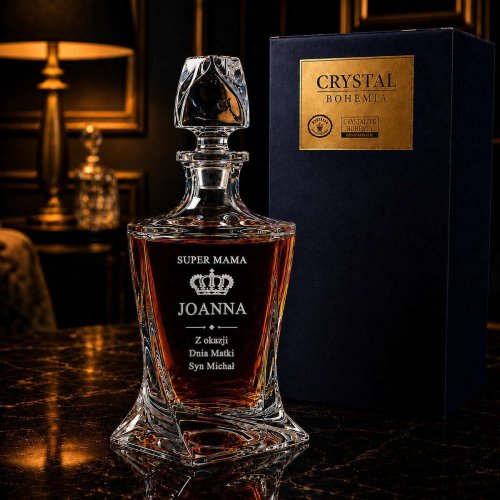 Karafka z Grawerem dla Mamy do Whisky – Kryształowa QUADRO