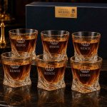 Komplet 6 Szklanek do Whisky z Grawerem QUADRO