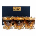 Szklanki do Whisky z Grawerem dla Taty – Kryształowe QUADRO 6 sztuk