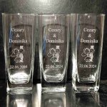 Komplet 6 Wysokich Szklanek do Drinków z Grawerem na rocznicę