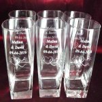 Szklanki do Drinków z Grawerem Wysokie z personalizacją na ślub