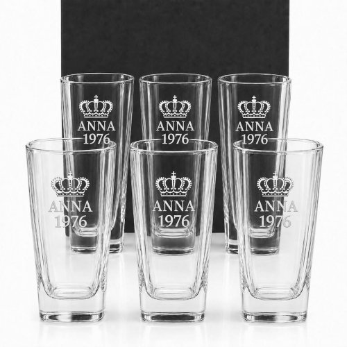 Grawerowane Szklanki do Drinków – Wysokie z personalizacją na urodziny