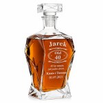 Karafka z Grawerem do Whisky i Nalewek ŁAMANA - personalizowana na urodziny