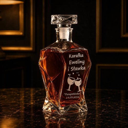 Karafka do whisky z grawerem na jubileusz lub parapetówkę