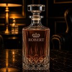 Zestaw do Whisky z Grawerem w Skrzynce – Karafka z personalizacją