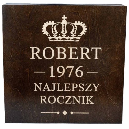 Zestaw do Whisky z Grawerem w Skrzynce RCR Opera  – drewniana skrzynka z grawerem na urodziny