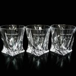 Kryształowe Szklanki do Whisky z Grawerem QUADRO z dedykacją na ślub lub rocznicę ślubu