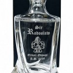 Karafka do Whisky QUADRO Bohemia – zbliżenie na indywidualny grawer
