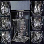Zestaw do Whisky z Grawerem na Rocznicę Ślubu w opakowaniu – Karafka i 6 szklanek QUADRO