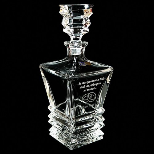 Karafka Kryształowa z grawerem na Rocznicę Ślubu - do Whisky ROCKY