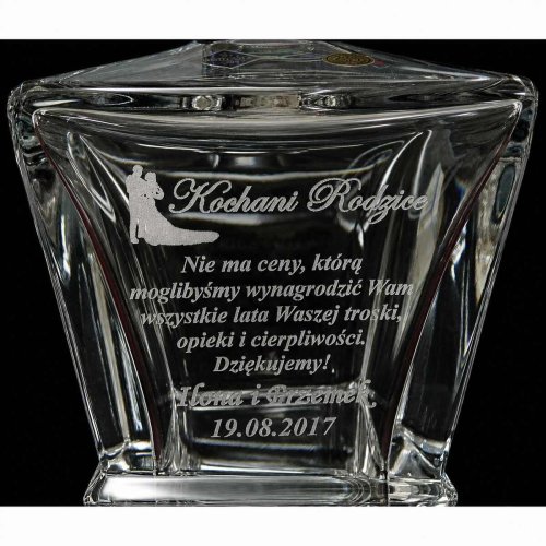 Karafka kryształowa do Whisky ROCKY z Podziękowaniem dla Rodziców