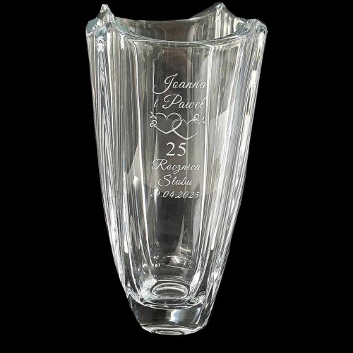 Kryształowy wazon COLOSSEUM 25 cm z personalizowanym grawerem