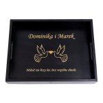 Taca Drewniana z Grawerem 40×30 cm – Czarna