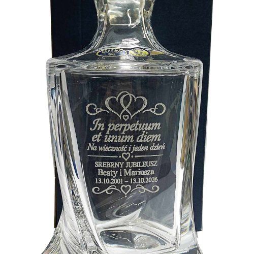 Karafka z Grawerem na Rocznicę Ślubu - Kryształowa do Whisky