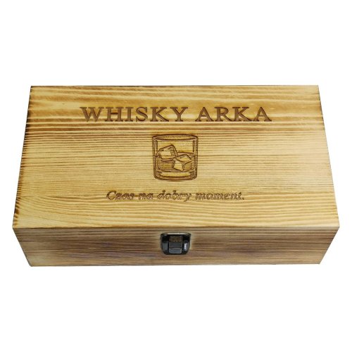 Zestaw Prezentowy do Whisky z Grawerem ADARE – 2 Szklanki i Kamienie